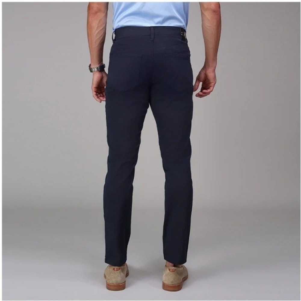 Collars & Co. Mens CEO 5‎ Pocket Chino Pants Dark Navy 40X32 Cotton Stretch NWT - Picture 3 of 10